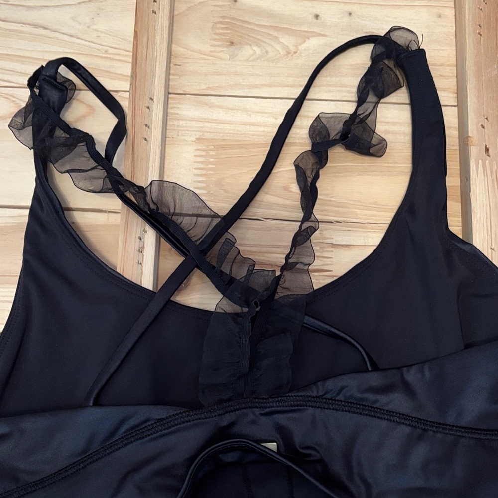 Alala Black Faux Leather Sports Bra - Picture 4 of 5